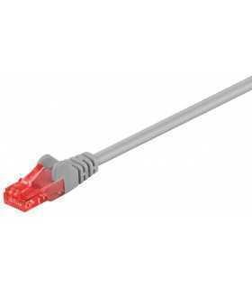 Cablu UTP CAT6 1.5m patch cord CCA neecranat RJ45 x2 gri Goobay