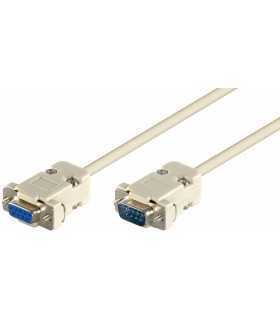 Cablu serial 1:1 RS232 D-SUB 9 pini tata - D-SUB 9 pini mama 5m Goobay
