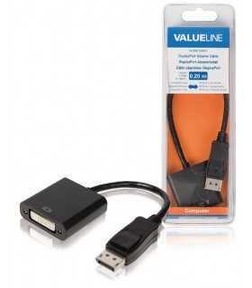 Cablu adaptor DisplayPort la DVI-D 24+1 mama 0.2m Valueline
