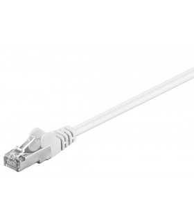 Cablu FTP CAT5e 2m alb CCA ecranat RJ45 x2 Goobay