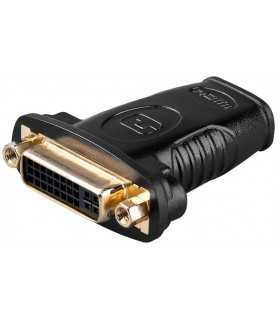 Adaptor aurit HDMI 19 pini mama la DVI-I 24+5 pini mama Goobay