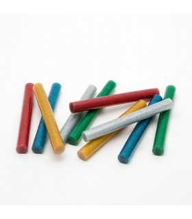 Set baton plastic termoadeziv silicon 11mm x 10cm colorat glitter stralucitor 10buc HANDY