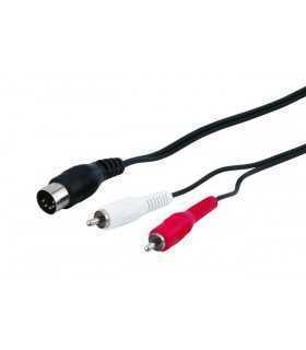 Cablu audio 5 pini DIN tata - 2x RCA tata 1.5m
