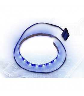 Banda LED Inter-Tech albastra 30cm Molex