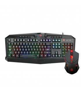 Kit tastatura RGB si mouse Redragon Gaming Essentials S101-1 negru