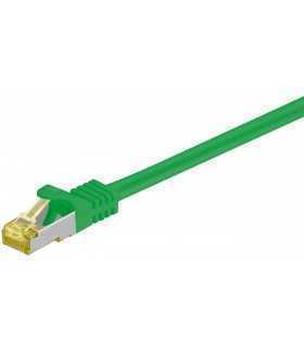 Cablu patch SFTP CAT7 mufat 1m verde RJ45 tata - RJ45 tata GOOBAY