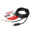 Cablu JACK 6.3mm MONO la USB 5m +placa de sunet