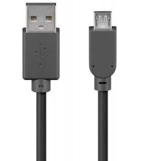 Cablu USB 2.0 - micro USB 0.3m negru Goobay