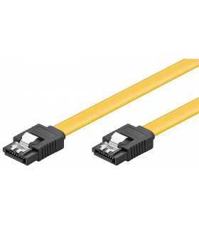 Cablu HDD SATA tata - SATA tata 6Gbit/s 10cm galben Goobay