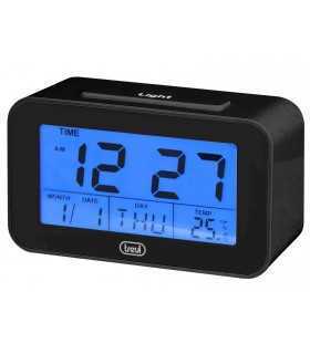 Ceas desteptator cu LCD SLD 3P50 termometru calendar negru Trevi
