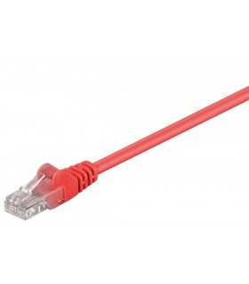 Cablu UTP Cat5e RJ45 mufat 0.25m patch cord rosu Goobay