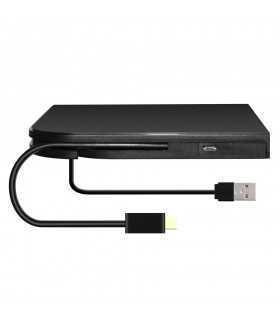 Carcasa DVDRW 9.5mm USB/USB Type C la SATA fara unitate optica