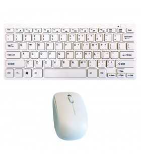 Tastatura +mouse Wirelees mini alba TED