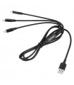 Cablu 3in1 USB micro USB USB Type C iPhone Lightning 1m M-Life