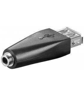 Adaptor USB 2.0 A mama - Jack 3.5mm 3 pini mama Goobay