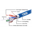 Cablu FTP cat6 cupru integral 0.51 albastru TED Wire Expert