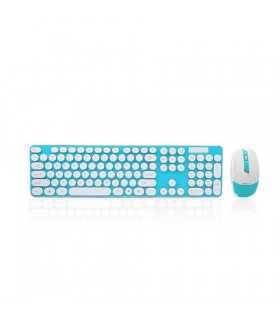 Tastatura albastru+alb TED-4 +mouse wireless TD88S 20799