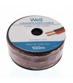 Cablu difuzor rosu/negru 2x0.35mm CCA Well