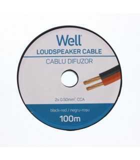 Cablu difuzor rosu/negru 2x0.5mmp CCA Well