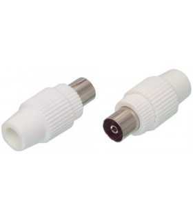 Conector coaxial mama plastic WELL