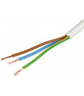 Cablu electric MYYM H05VV-F 3X2.5mm alb