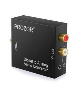 Adaptor Audio TOSLINK DIGITAL la ANALOG 2x RCA +JACK mama 3.5mm