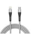 Cablu de date Apple iPhone lightning - USB Type C 1m 2A gri panzat delight
