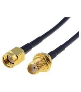 Cablu 50 ohm 10cm SMA soclu - SMA mufa negru BQ CABLE SMA-SMF/50/01