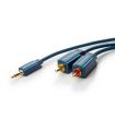 Cablu audio Profesional Jack 3.5 mm - 2x RCA 2m 50ohm OFC cupru fara oxigen AWG23 Clicktronic
