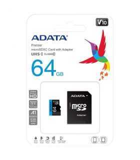 Micro SDXC Clasa 10 64GB ADATA AUSDX64GUICL10A1-RA1