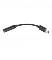Cablu adaptor USB TYPE C - Jack 3.5 mm mama 10cm negru