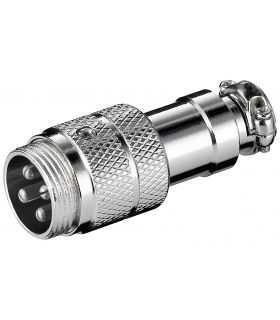 Mufa microfon XLR tata 4 pini pe fir Goobay