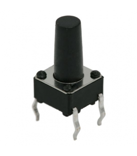 Microinterupator 6x6mm cu buton lung 7mm 1 circuit 0.05A-12VDC OFF-ON fara retinere