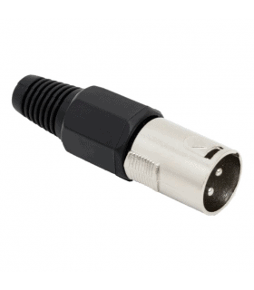 Fisa XLR 3 poli cu fleaca de prindere protectie pentru cablu