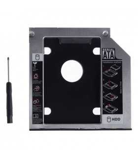 Rack adaptor super slim DVD SATA caddy la 2.5 SATA HDD sau SSD 9mm