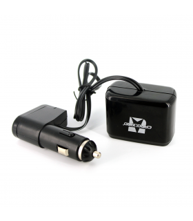 Priza dubla pentru bricheta auto cu cablu +USB 1A Carguard
